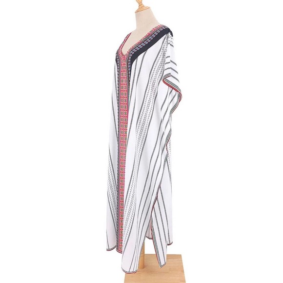 Bohemian Kaftan Kimono, Printed Kaftan , Boho Clothing, Beach Cover-Up - Picture 3 of 5